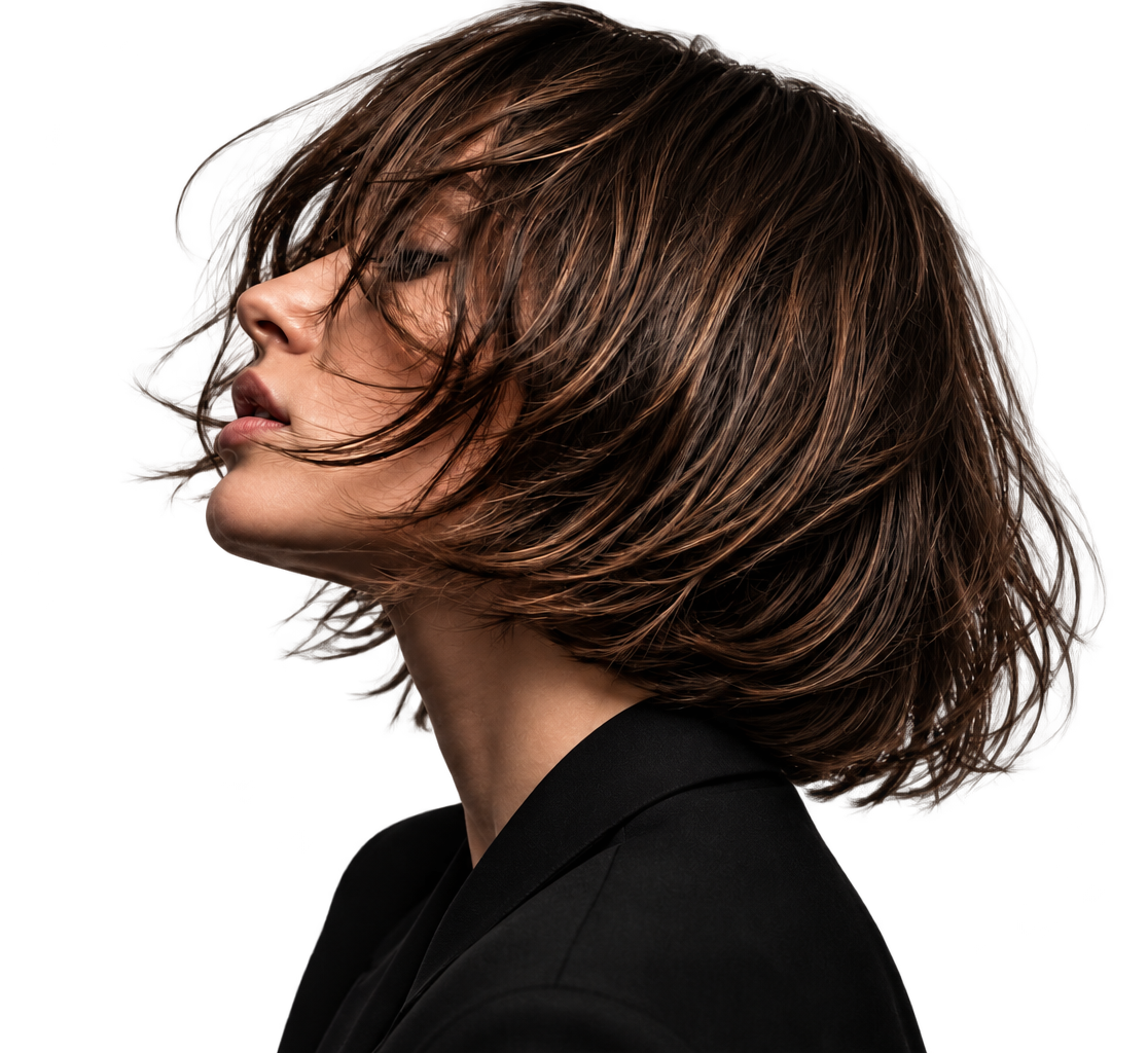 Zazzle Salon signature look — editorial model